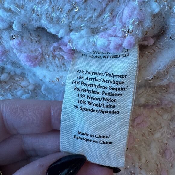 NWT LOVESHACKFANCY Velman Vanilla Blush Boucle Knit Mini Skirt - Picture 9 of 9